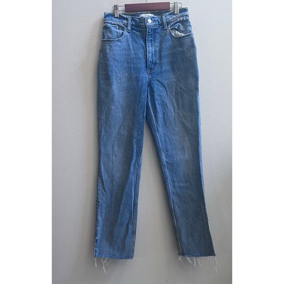 Abercrombie & Fitch The 90s Straight Ultra High Rise Love Curve Jeans Raw Hem 27 - Picture 1 of 8